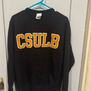 Champion Black and Gold CSULB Crewneck Sweater